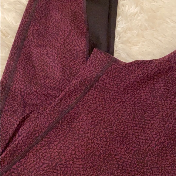 IDEOLOGY Maroon and Black Workout Leggings - Picture 2 of 6